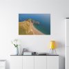 91638-117.jpg Green Fields on the Ocean sand Shoreline at Durdle Door Standard Canvas