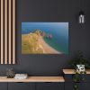91638-118.jpg Green Fields on the Ocean sand Shoreline at Durdle Door Standard Canvas