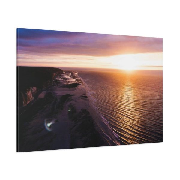 Sunset Over an Ocean Cliff Standard Canvas