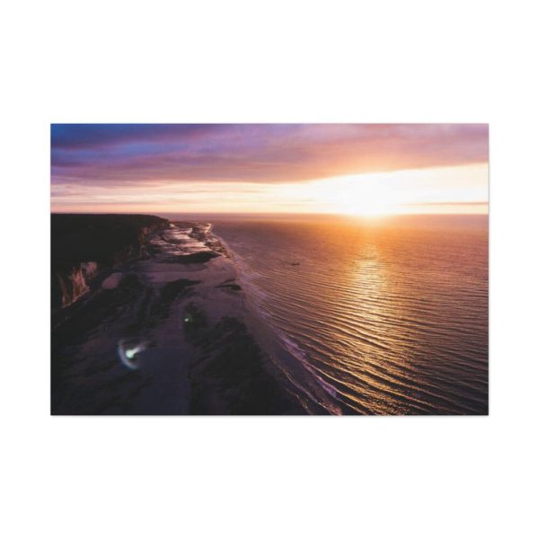 Sunset Over an Ocean Cliff Standard Canvas