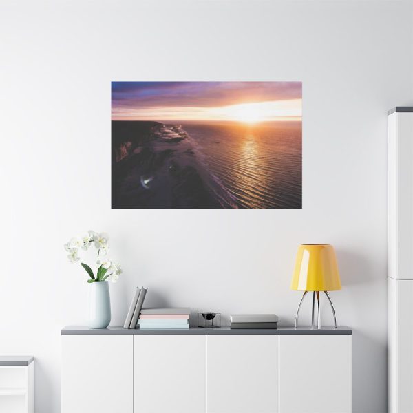 Sunset Over an Ocean Cliff Standard Canvas