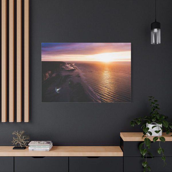 Sunset Over an Ocean Cliff Standard Canvas