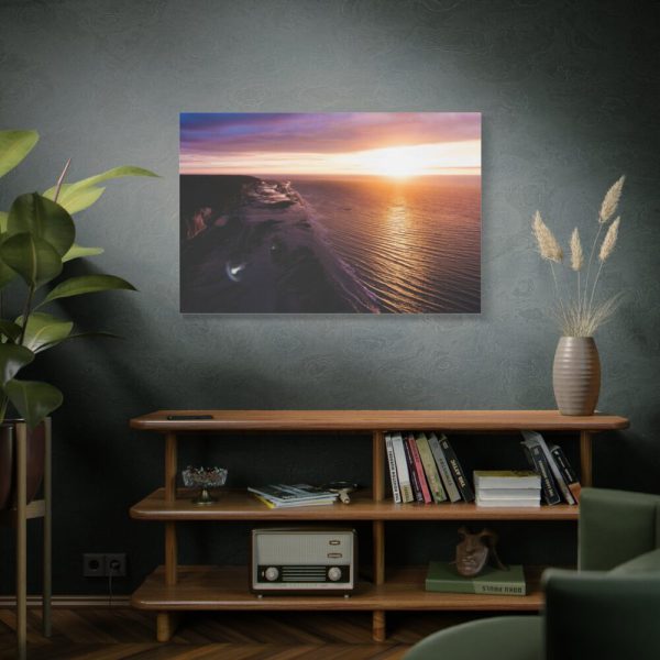 Sunset Over an Ocean Cliff Standard Canvas