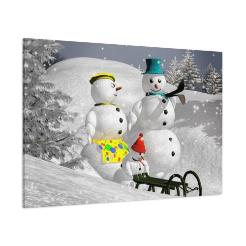 91638-125.jpg Snowman on Christmas Standard Canvas