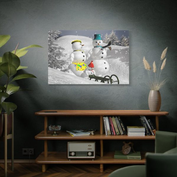 91638-129.jpg Snowman on Christmas Standard Canvas
