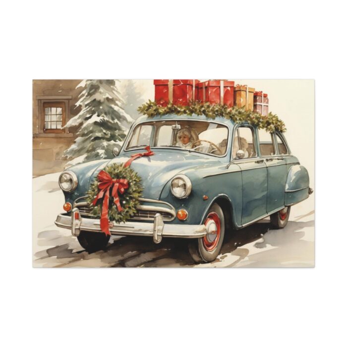 Vintage Christmas Card Standard Canvas - Image 2