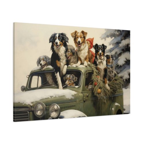 91638-185.jpg Dogs At Christmas Standard Canvas