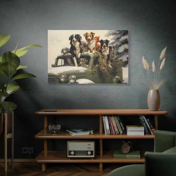 91638-189.jpg Dogs At Christmas Standard Canvas