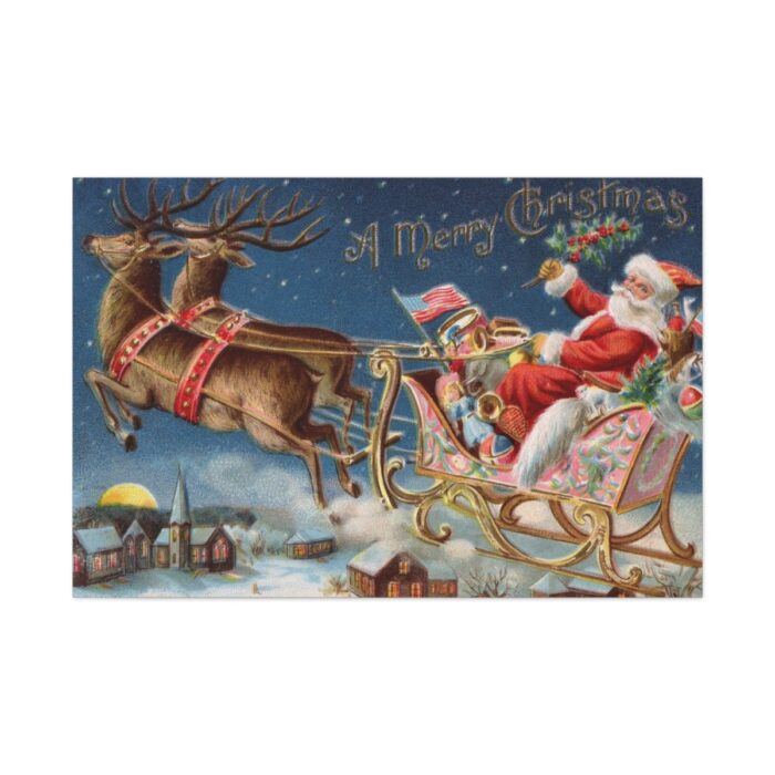 Vintage Christmas Standard Canvas - Image 2