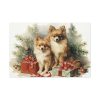 91638-201.jpg Pomeranian Dog At Christmas Standard Canvas