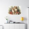 91638-202.jpg Pomeranian Dog At Christmas Standard Canvas
