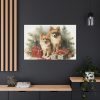 91638-203.jpg Pomeranian Dog At Christmas Standard Canvas
