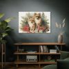 91638-204.jpg Pomeranian Dog At Christmas Standard Canvas