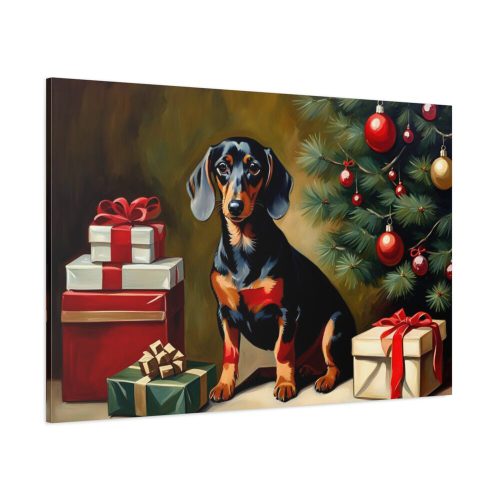 91638-205.jpg Dachshund Vintage Christmas Standard Canvas