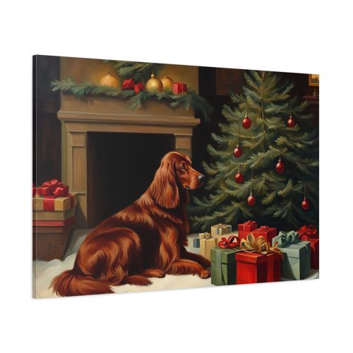 91638-210.jpg Irish Setter Vintage Christmas Standard Canvas