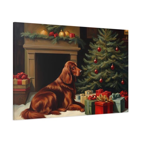 91638-210.jpg Irish Setter Vintage Christmas Standard Canvas