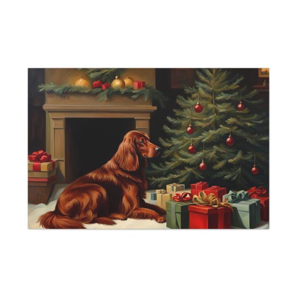 91638-211.jpg Irish Setter Vintage Christmas Standard Canvas