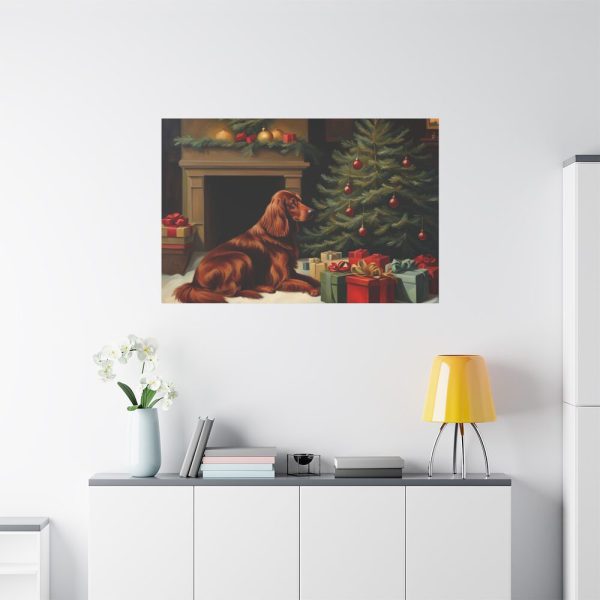 91638-212.jpg Irish Setter Vintage Christmas Standard Canvas