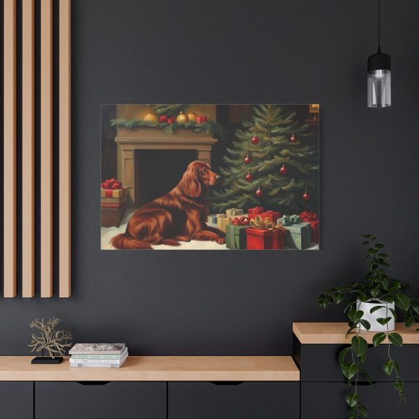 91638-213.jpg Irish Setter Vintage Christmas Standard Canvas