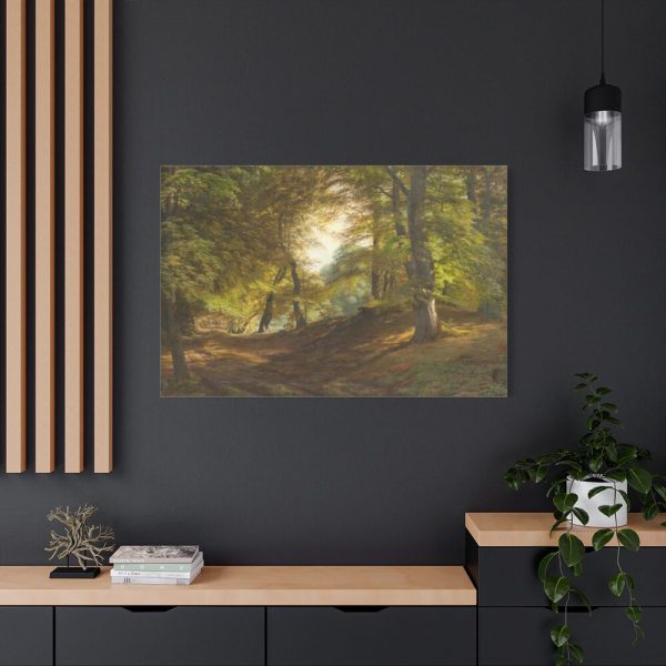 91638-23.jpg The Interior of a Forest by Godtfred Rump Standard Canvas