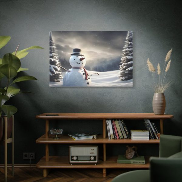 91638-249.jpg Christmas Landscape Snowman Standard Canvas