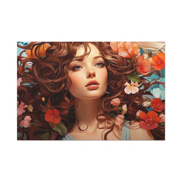 91638-292.jpg Woman Alphonse Mucha Style Standard Canvas