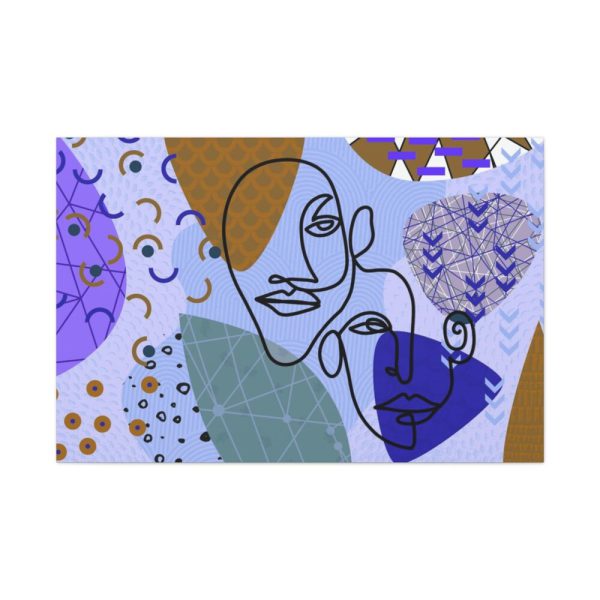 91638-302.jpg Line Art Abstract Face Illustration Standard Canvas