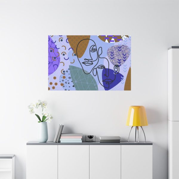 91638-303.jpg Line Art Abstract Face Illustration Standard Canvas