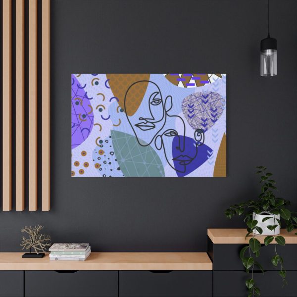 91638-304.jpg Line Art Abstract Face Illustration Standard Canvas