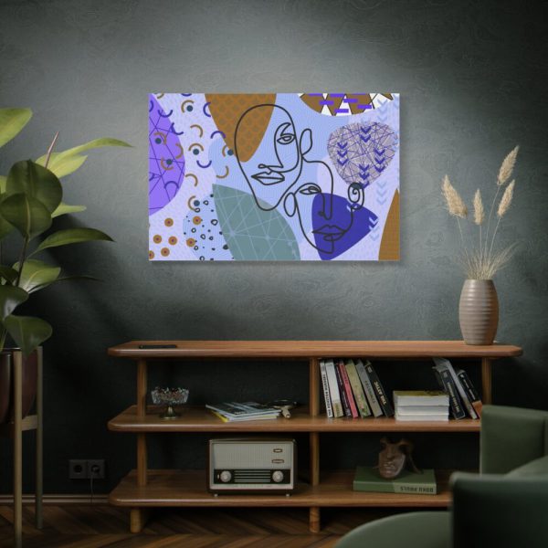 91638-305.jpg Line Art Abstract Face Illustration Standard Canvas