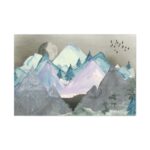 Mountain Landscape Watercolor Standard Canvas - Image 2