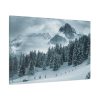 Car in Mountain Landscape With Snowy Trees Standard Canvas