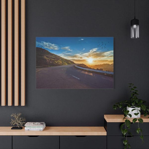 Mountain Road Sunset Standard Canvas