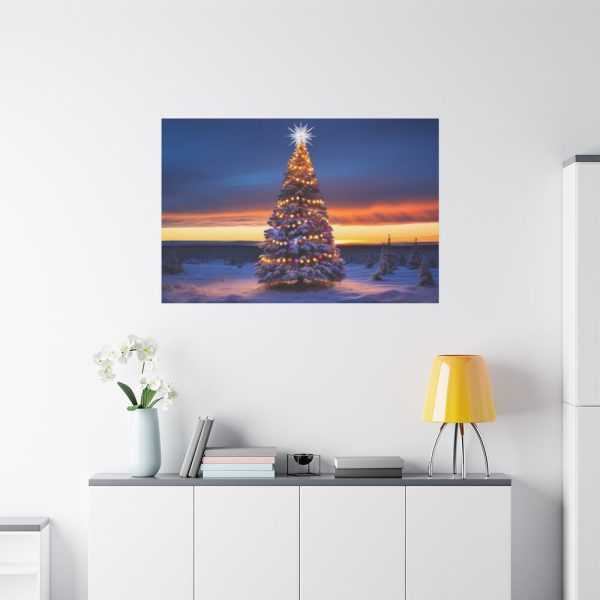 91638-394.jpg Lit Christmas Tree Outside Standard Canvas