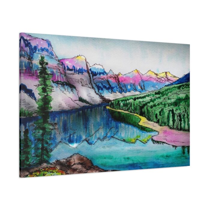 Lake and Mountains Standard Canvas - Image 1