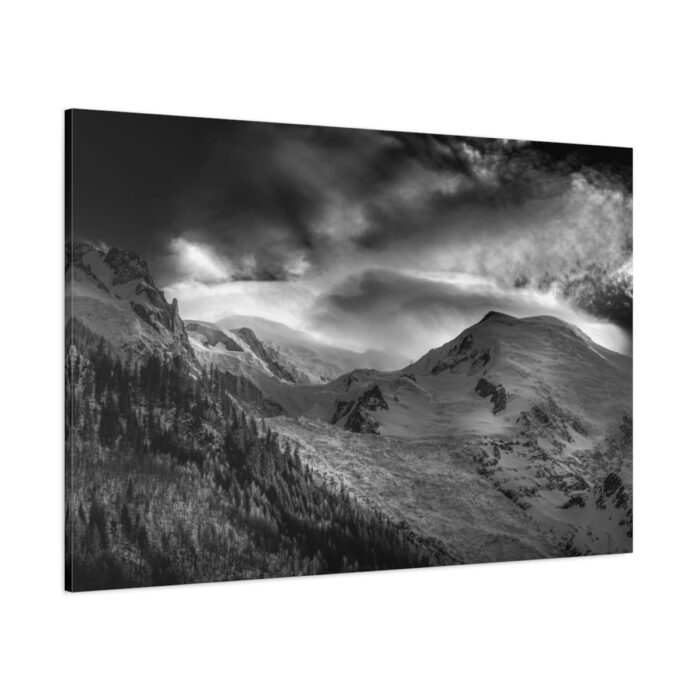 Mountain in Black and White Standard Canvas - Image 1