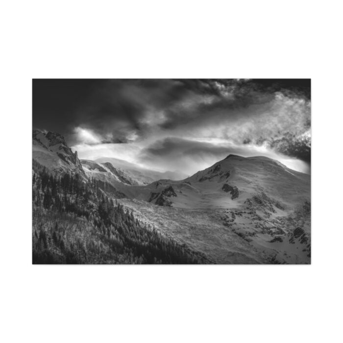 Mountain in Black and White Standard Canvas - Image 2