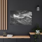 Mountain in Black and White Standard Canvas - Image 4