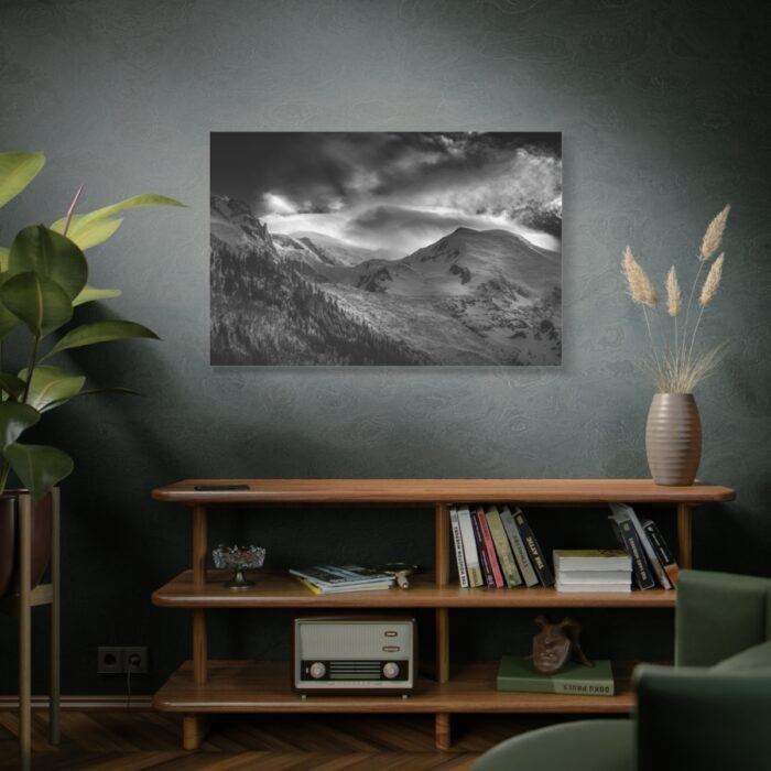 Mountain in Black and White Standard Canvas - Image 5