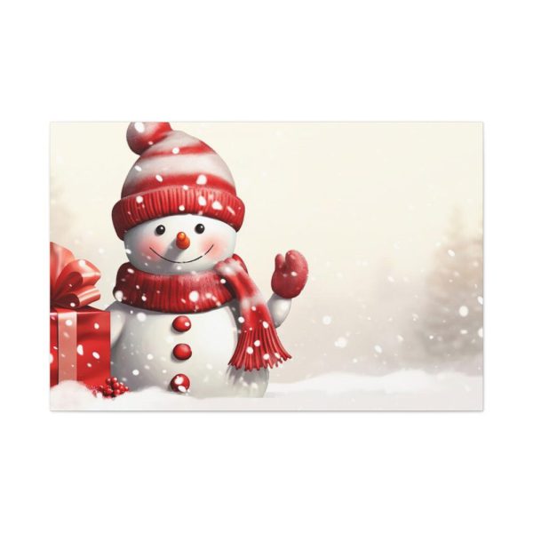 91638-423.jpg Cute Snowman With Copy Space Standard Canvas