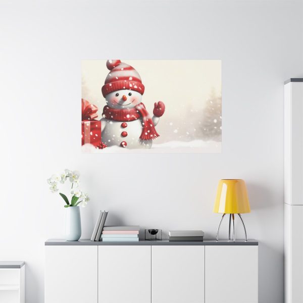 91638-424.jpg Cute Snowman With Copy Space Standard Canvas