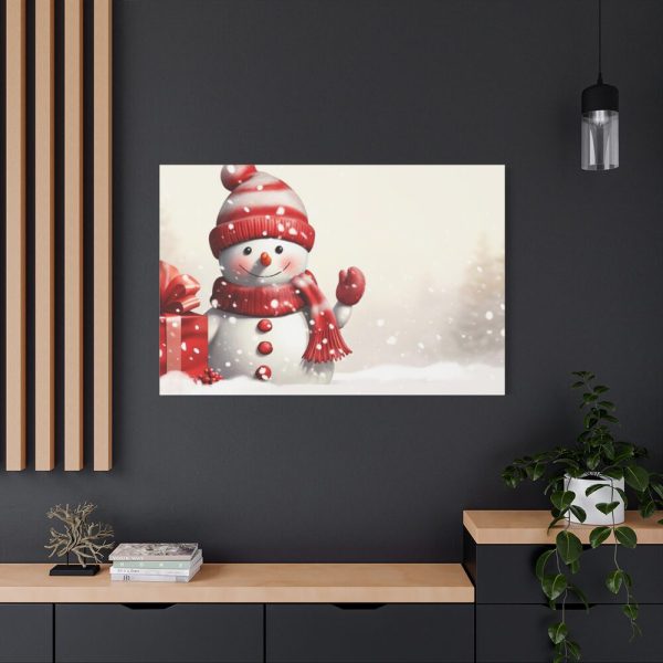 91638-425.jpg Cute Snowman With Copy Space Standard Canvas