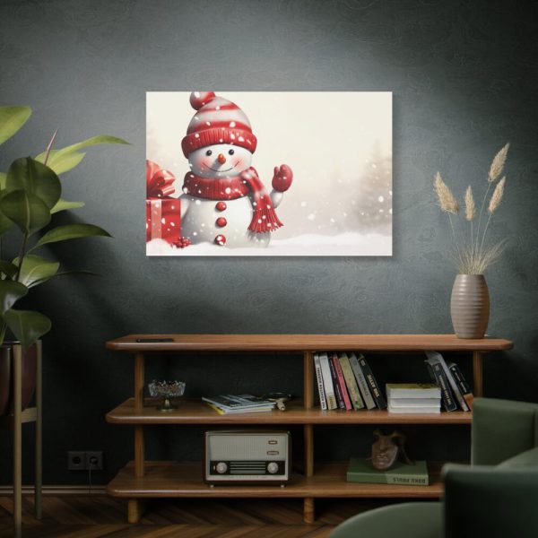 91638-426.jpg Cute Snowman With Copy Space Standard Canvas