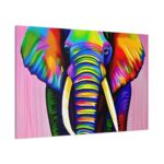 Rainbow Colored Elephant I Standard Canvas
