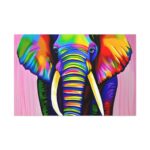 Rainbow Colored Elephant I Standard Canvas - Image 2
