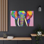 Rainbow Colored Elephant I Standard Canvas - Image 4