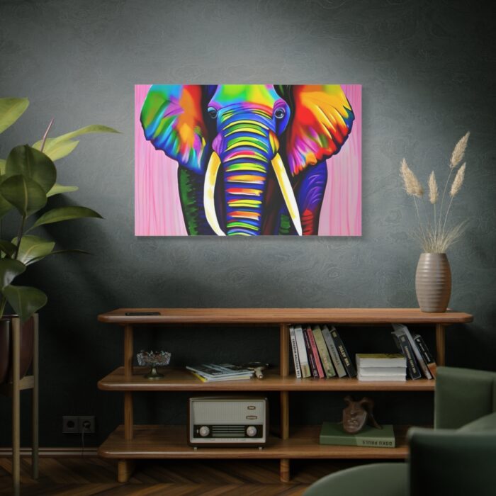 Rainbow Colored Elephant I Standard Canvas - Image 5