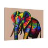 Rainbow Colored Elephant II Standard Canvas