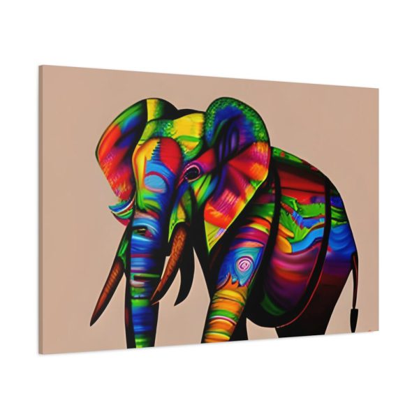 Rainbow Colored Elephant II Standard Canvas