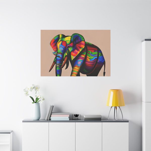 Rainbow Colored Elephant II Standard Canvas